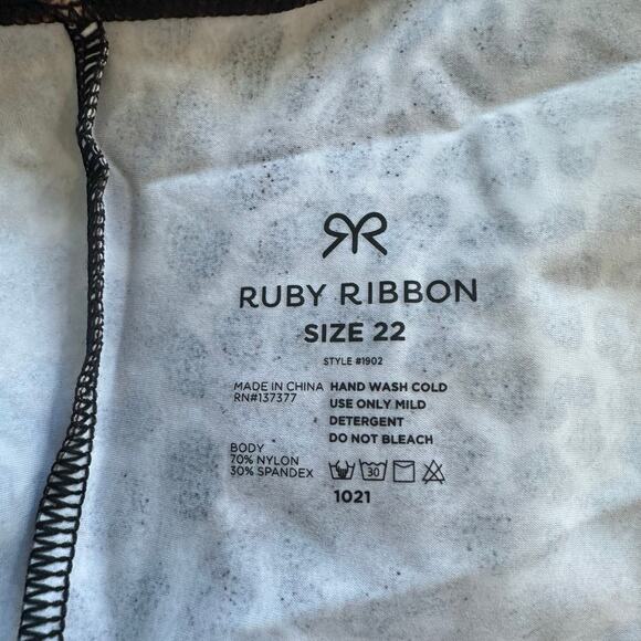 Ruby Ribbon Palm Beach One-Piece Swimsuit Leopard Print Style 1902 22 - Picture 8 of 8